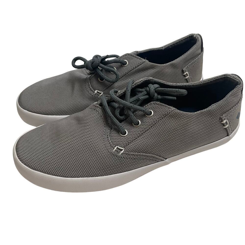 Sperry Bodie Size 4 Gray Lace Up Sneakers Shoes Boys Boat Shoes